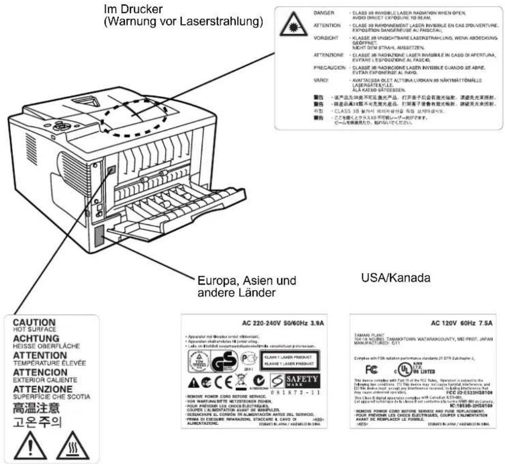 Triumph-Adler LP 4230 - Warnschilder im Gerät - 1