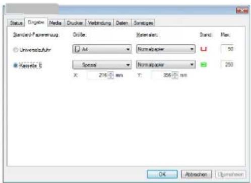 Triumph-Adler LP 4128 - Registerkarte Status - 1