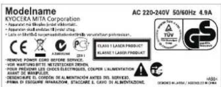 Triumph-Adler CLP 4621 - Warnschilder - 4