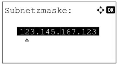 Triumph-Adler CLP 4550 - Subnetzmaske eingeben - 2