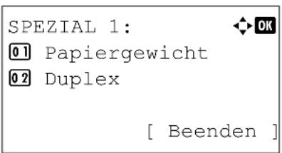 Triumph-Adler CLP 4550 - Gehen Sie wie folgt vor, um das Papiergewicht anwenderdefiniert einzustellen. - 4