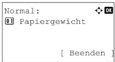 Triumph-Adler CLP 4550 - Papiergewicht einstellen - 2