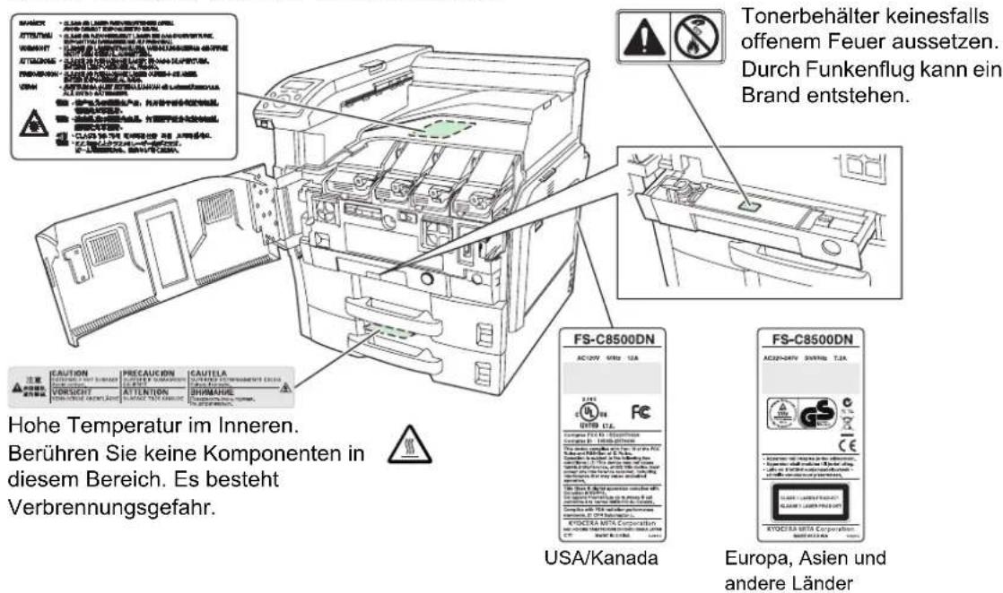 Triumph-Adler CLP 4550 - Warnschilder - 2