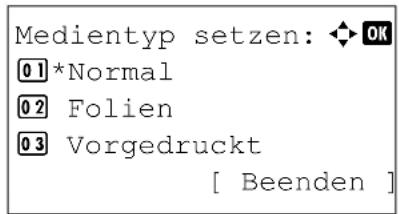 Triumph-Adler CLP 4550 - Papiergewicht einstellen - 1