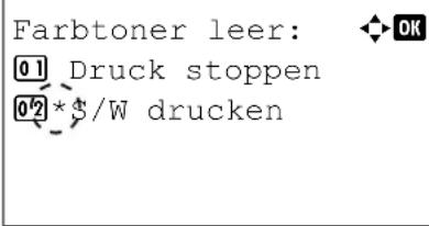 Triumph-Adler CLP 4550 - Farbtoner leer (Einstellung für zu Ende gehenden Toner) - 1