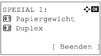 Triumph-Adler CLP 4550 - Gehen Sie wie folgt vor, um das Papiergewicht anwenderdefiniert einzustellen. - 1