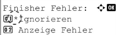 Triumph-Adler CLP 4550 - Finisher Fehler (zur Festlegung, wann ein Finisher-Fehler auftritt) - 1