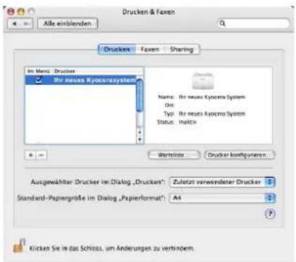 Triumph-Adler CLP 4550 - Installation auf einem Macintosh-Computer - 11