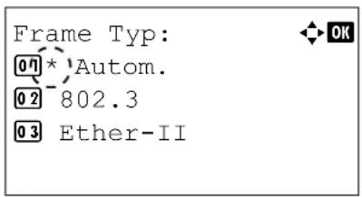Triumph-Adler CLP 4550 - Frame-Typ einstellen - 1