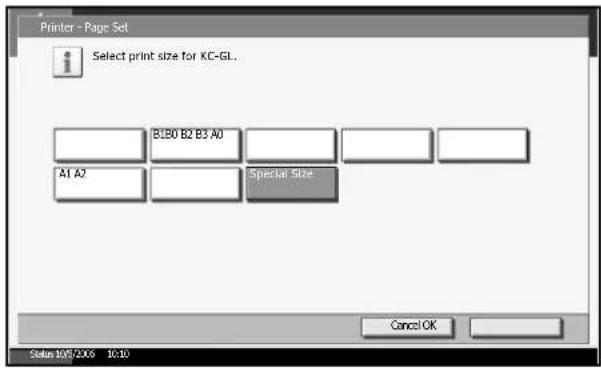 Triumph-Adler DC 2230 - Setting of page size and pen - 1