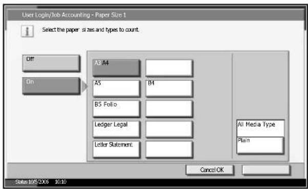Triumph-Adler DC 2230 - Counting by Paper Size - 1