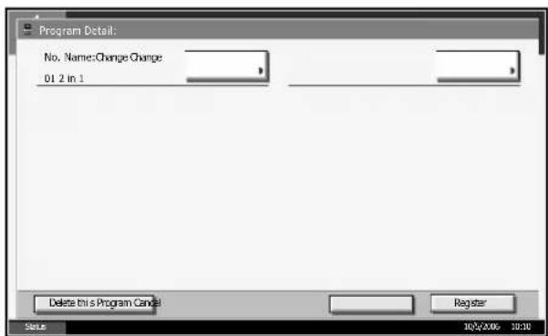Triumph-Adler DC 2230 - Editing and Deleting Programs - 1