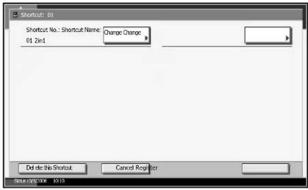 Triumph-Adler DC 2230 - Editing and Deleting Shortcuts - 1