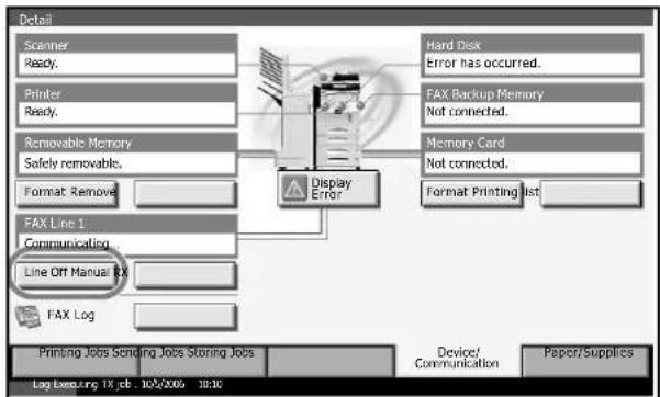 Triumph-Adler DC 2230 - Canceling FAX Communication - 1