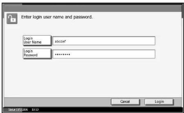 Triumph-Adler DC 2230 - Login - 1