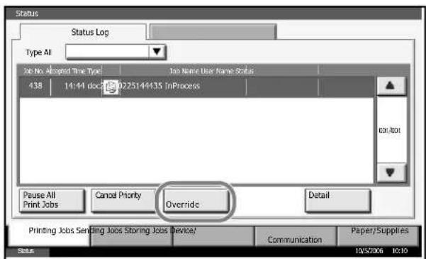 Triumph-Adler DC 2230 - Priority Override the Waiting Jobs - 1