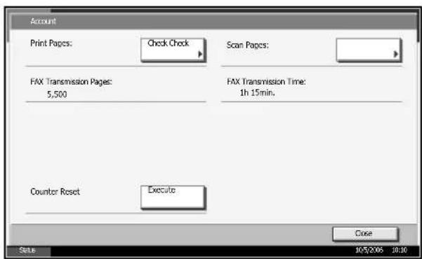 Triumph-Adler DC 2230 - Total Job Accounting/Resetting the Counter - 1