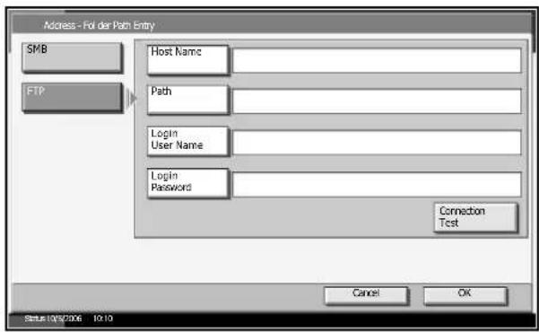Triumph-Adler DC 2230 - The Folder (FTP) Address - 1