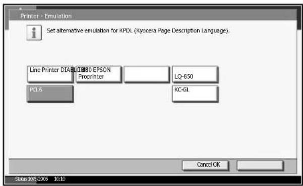 Triumph-Adler DC 2230 - Setting of Alternative Emulation - 1