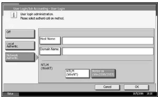 Triumph-Adler DC 2230 - Enabling/Disabling User Login Administration - 1