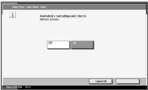 Triumph-Adler DC 2230 - Auto Panel Reset ON/OFF - 1