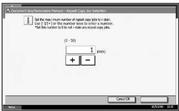 Triumph-Adler DC 2230 - Maximum Number of Repeat Copy Jobs - 1
