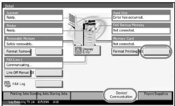 Triumph-Adler DC 2230 - Printing Partition List - 1