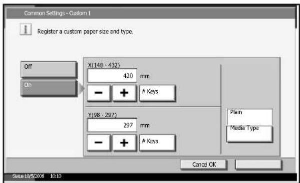 Triumph-Adler DC 2230 - Adding a Custom Size and Type for Paper to Print - 1