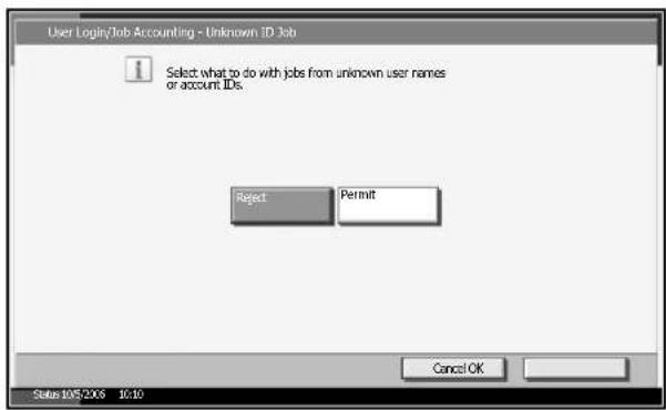 Triumph-Adler DC 2230 - Unknown login user name Job - 1