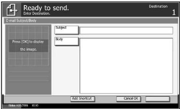 Triumph-Adler DC 2230 - Enter E-mail Subject and Body - 1