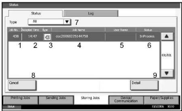 Triumph-Adler DC 2230 - Contents of the Status Screen - 6