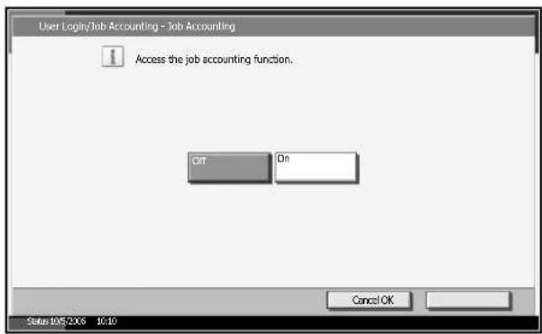Triumph-Adler DC 2230 - Enabling/Disabling Job Accounting - 1
