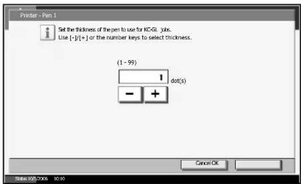Triumph-Adler DC 2230 - Setting of page size and pen - 2