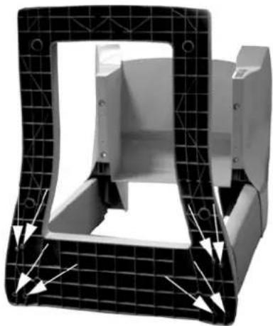 Triumph-Adler CLP 4524 MFP - Installation des Sockels und des Verbindungsteils - 1