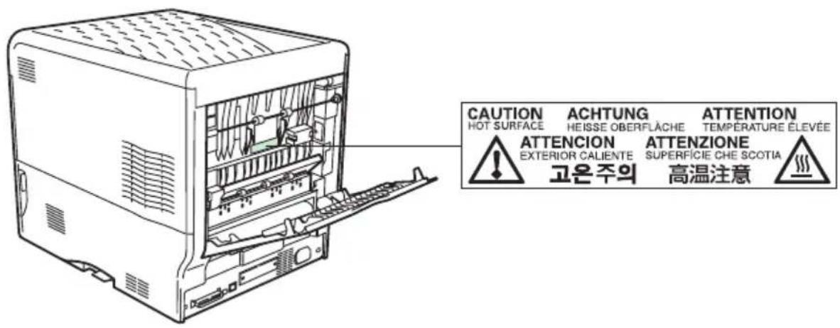 Triumph-Adler CLP 4516 - Aufkleber mit Gefahrenhinweisen - 1