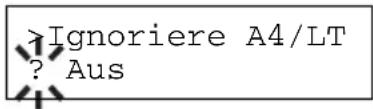 Triumph-Adler CLP 4516 - Unterscheidung A4-/Letter-Format ignorieren - 1