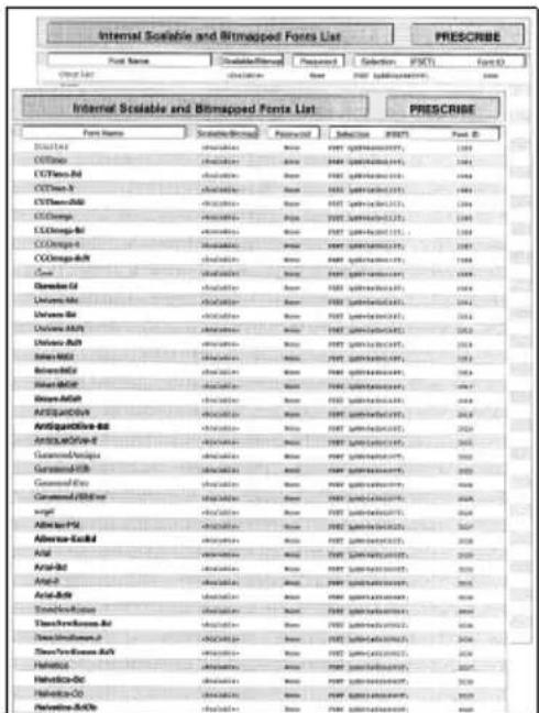 Triumph-Adler CLP 4516 - Schriftenlisten ausgeben - 2