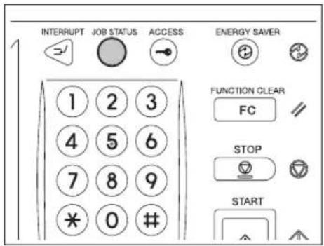 INTERRUPT JOB STATUS ACCESS ENERGY SAVER 1 2 3 4 5 6 7 8 9 * 0 #