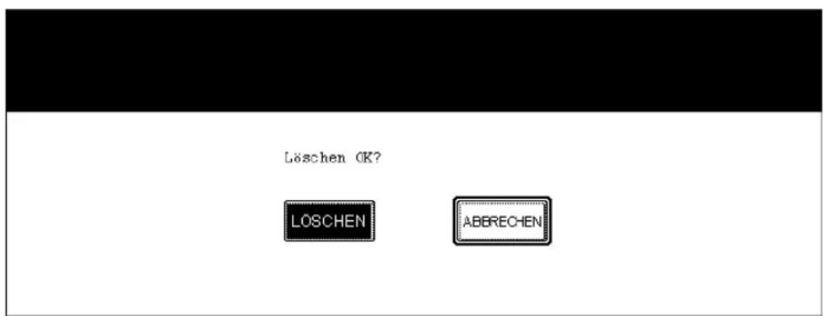 Löschen OK? LÖSCHEN ABBECHEN