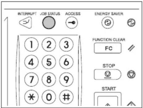 INTERRUPT JOB STATUS ACCESS ENERGY SAVER 1 2 3 4 5 6 7 8 9 * 0 #