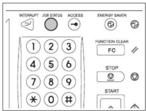INTERRUPT JOB STATUS ACCESS ENERGY SAVER 1 2 3 4 5 6 7 8 9 * 0 #