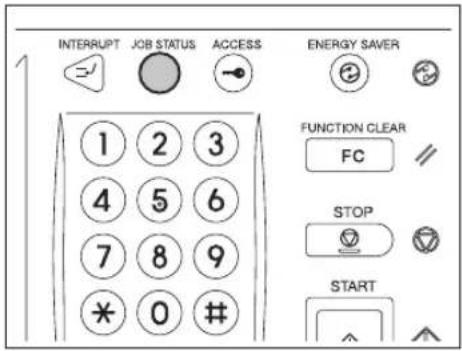 INTERRUPT JOB STATUS ACCESS ENERGY SAVER 1 2 3 4 5 6 7 8 9 * 0 #