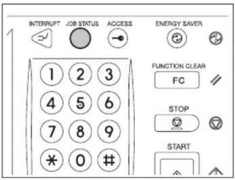 INTERRUPT JOB STATUS ACCESS ENERGY SAVER 1 2 3 4 5 6 7 8 9 * 0 #