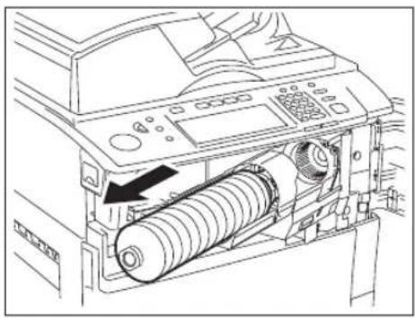 TOSHIBA E-Studio 720 - Ziehen Sie die Halterung der Tonerpatrone heraus. - 2