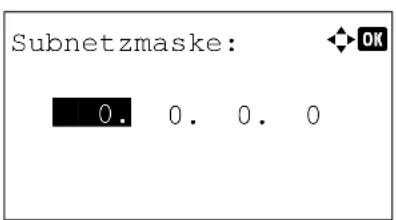 Triumph-Adler P-6031DN - Festlegen der Subnetzmaske - 1