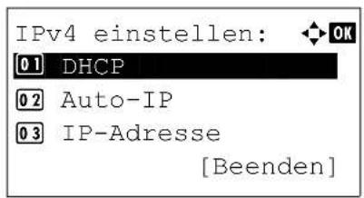 Triumph-Adler P-6031DN - DHCP ein- oder ausschalten - 1