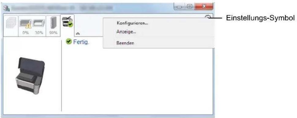 Triumph-Adler P-6031DN - Kontextmenü des Status Monitors - 1