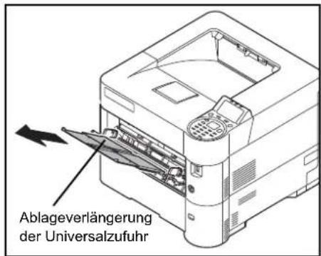 Triumph-Adler P-6031DN - Papier in die Universalzufuhr einlegen - 4