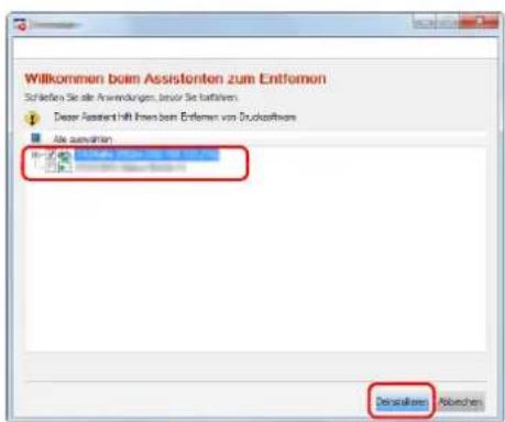 Triumph-Adler P-6031DN - Deinstallieren der Software - 2