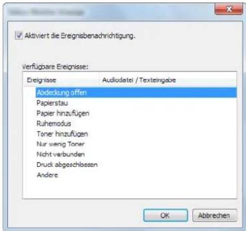 Triumph-Adler P-6031DN - Status Monitor Benachrichtigungseinstellungen - 1